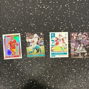Wide Receiver Rookie lot Sports Trading Card Display - Multi Color Trading Cards